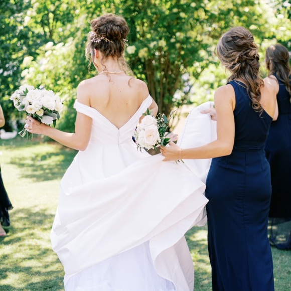 Chiffon Dessy One Shoulder Dress Size 2 - Picture 4 of 4